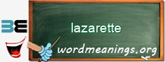 WordMeaning blackboard for lazarette